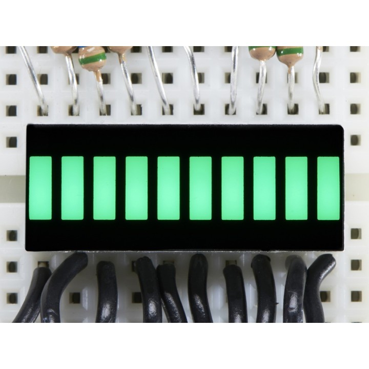 10-сегментный LED дисплей-гистограмма (зеленый)