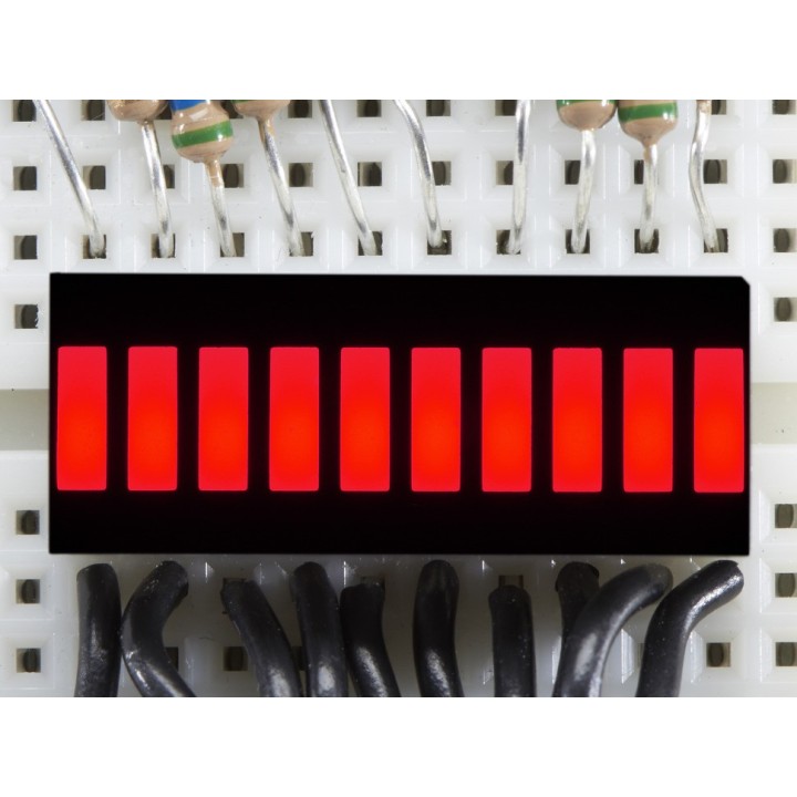 10-сегментный LED дисплей-гистограмма (зеленый)