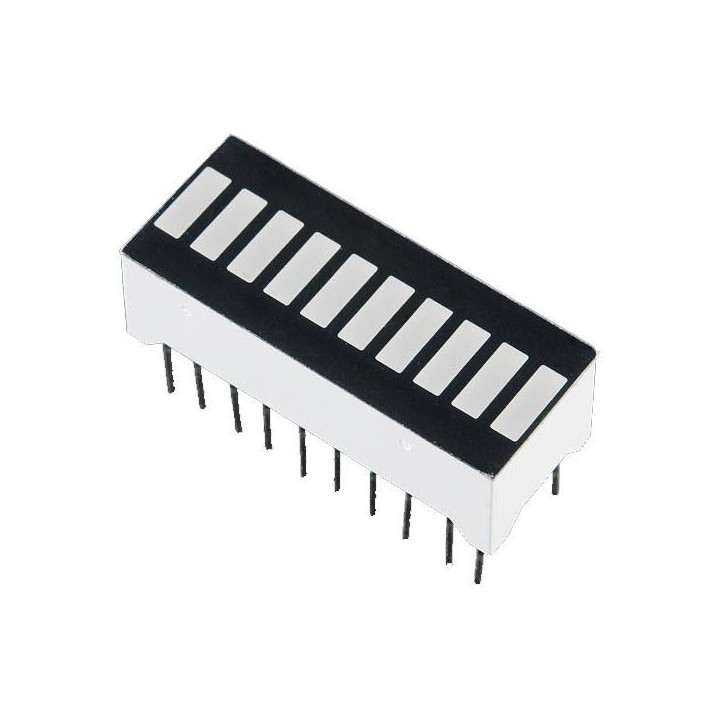 10-сегментный LED дисплей-гистограмма (зеленый)