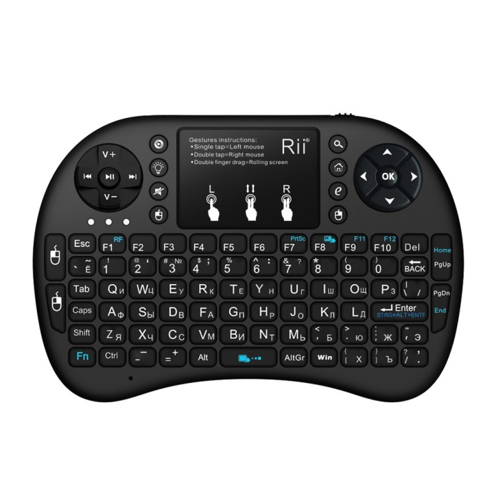 Беспроводная клавиатура Rii mini i8+ черная