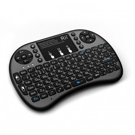 Беспроводная клавиатура Rii mini i8+ черная