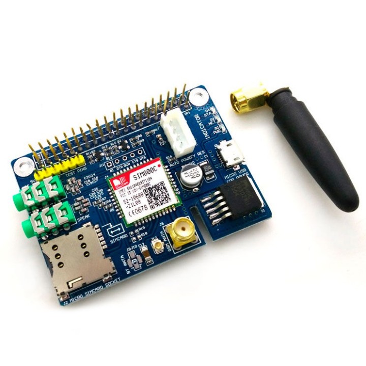 Плата расширения SIM800C GSM/GPRS для Raspberry Pi
