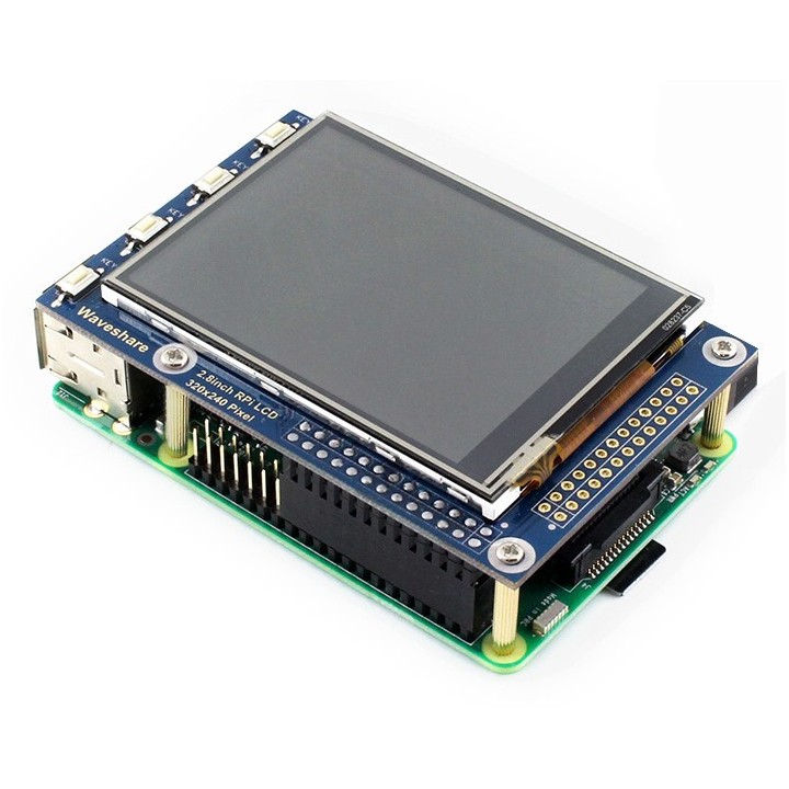 2.8" дисплей сенсорный Waveshare для Raspberry Pi