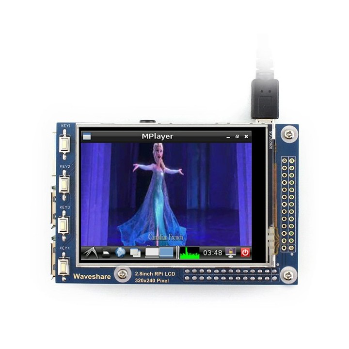2.8" дисплей сенсорный Waveshare для Raspberry Pi