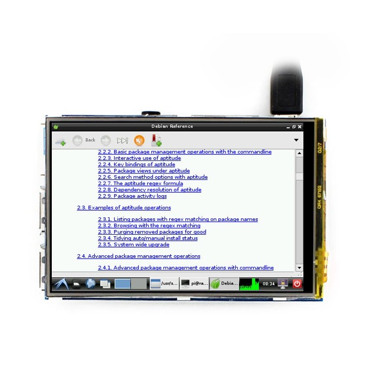 3.5" дисплей сенсорный Waveshare IPS для Raspberry Pi
