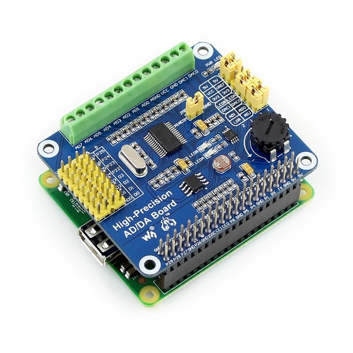 АЦП/ЦАП Плата расширения для Raspberry Pi (AD/DA)