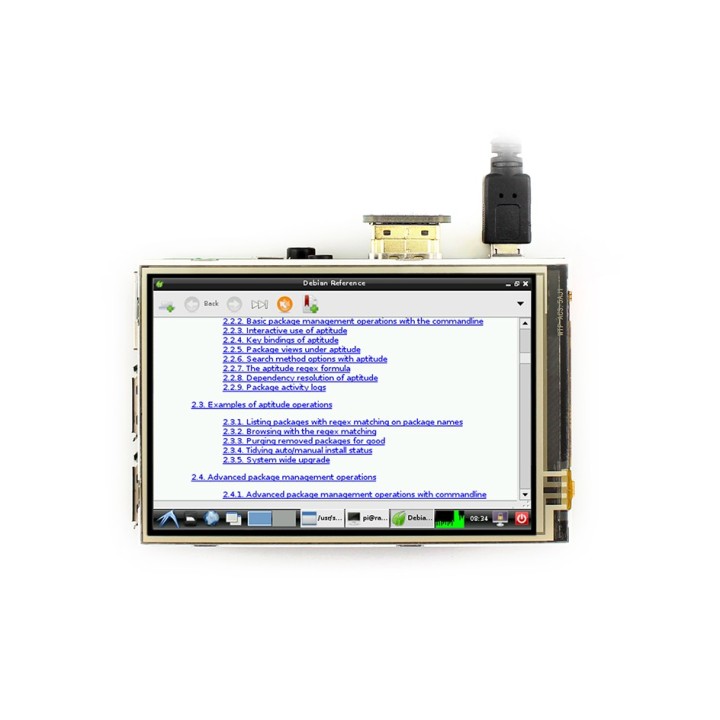 3.5" HDMI IPS дисплей сенсорный Waveshare для RPi