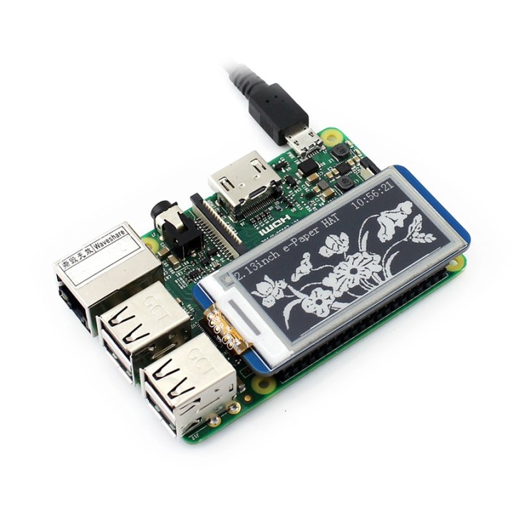 Дисплей E-Ink HAT 2.13" для Raspberry Pi