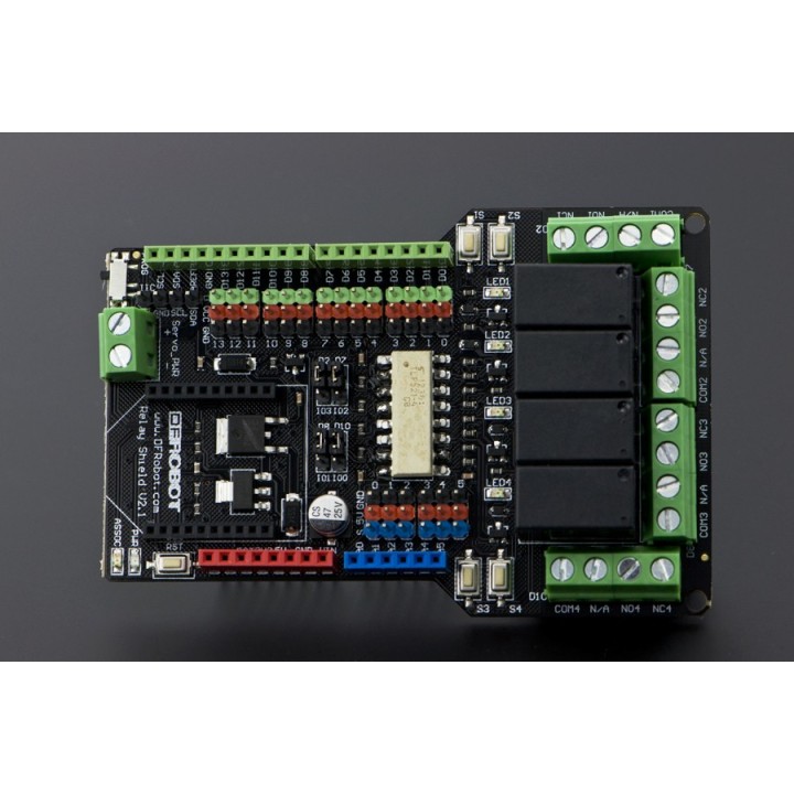 4х-канальный реле шилд для Arduino от DFRobot