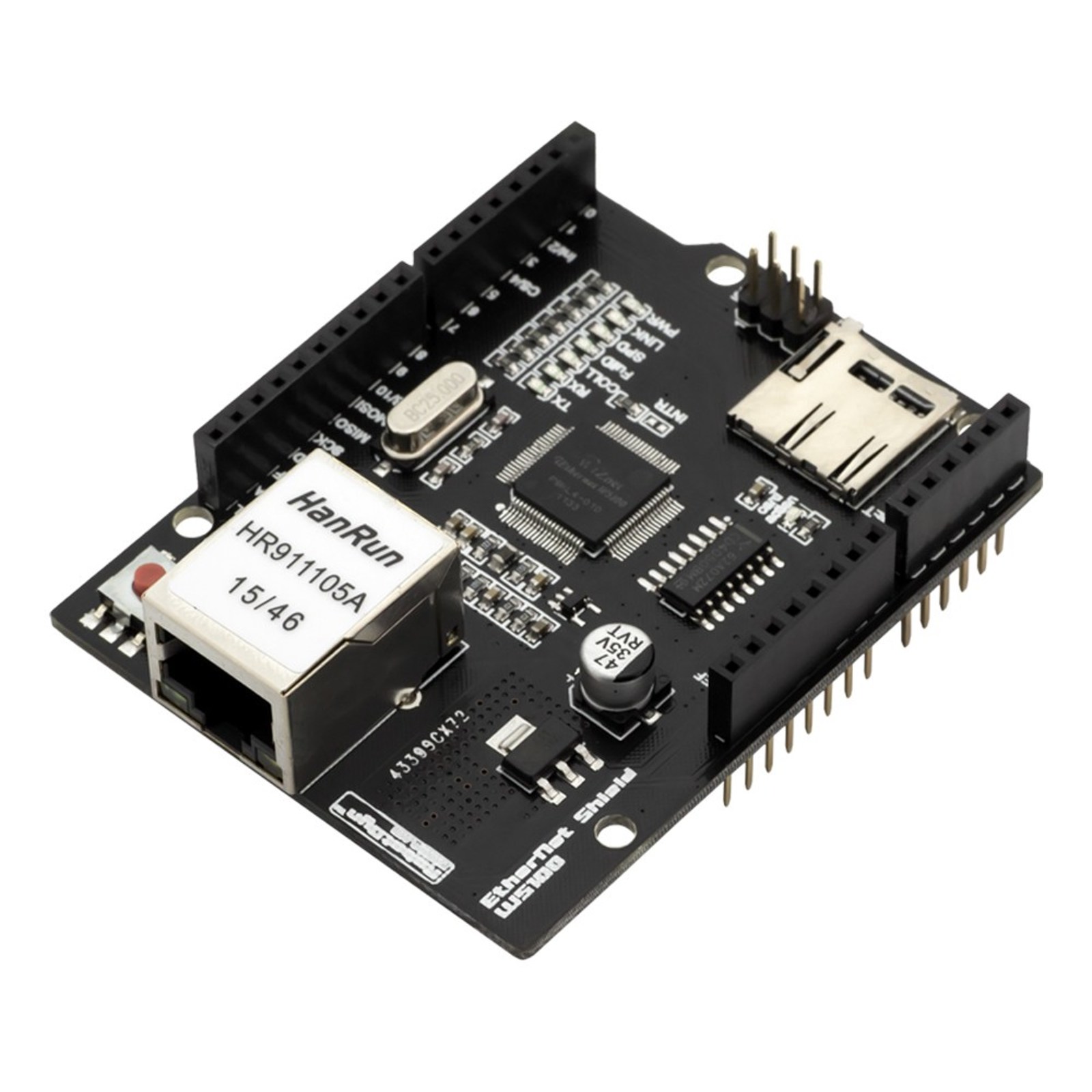 Модуль Arduino Ethernet Shield W5100 с поддержкой POE