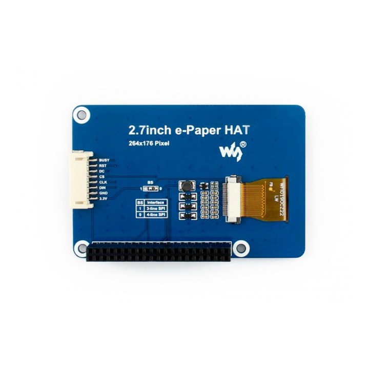 Дисплей E-Ink HAT 2.7" для Raspberry Pi