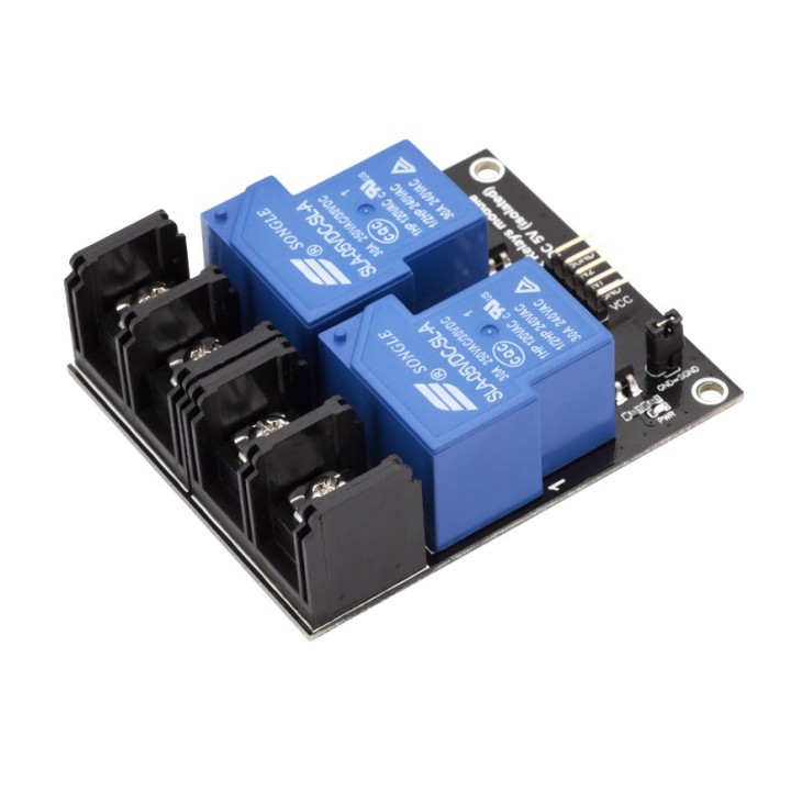 2-канальный модуль реле 5V 30A RobotDyn