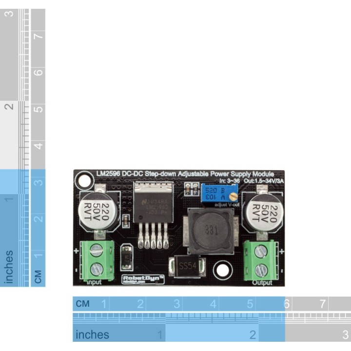 Преобразователь питания DC-DC LM2596 RobotDyn