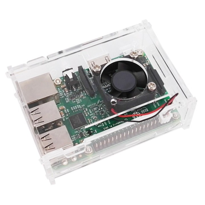Акриловый корпус для Raspberry Pi с активным охлаждением