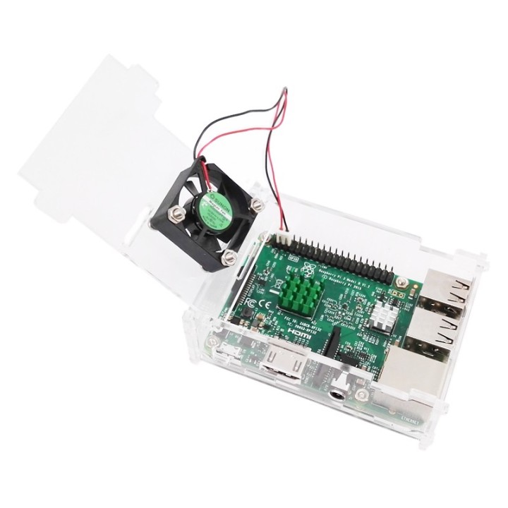 Акриловый корпус для Raspberry Pi с активным охлаждением