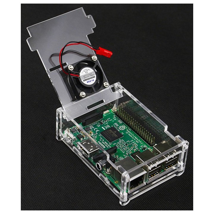 Акриловый корпус для Raspberry Pi с активным охлаждением