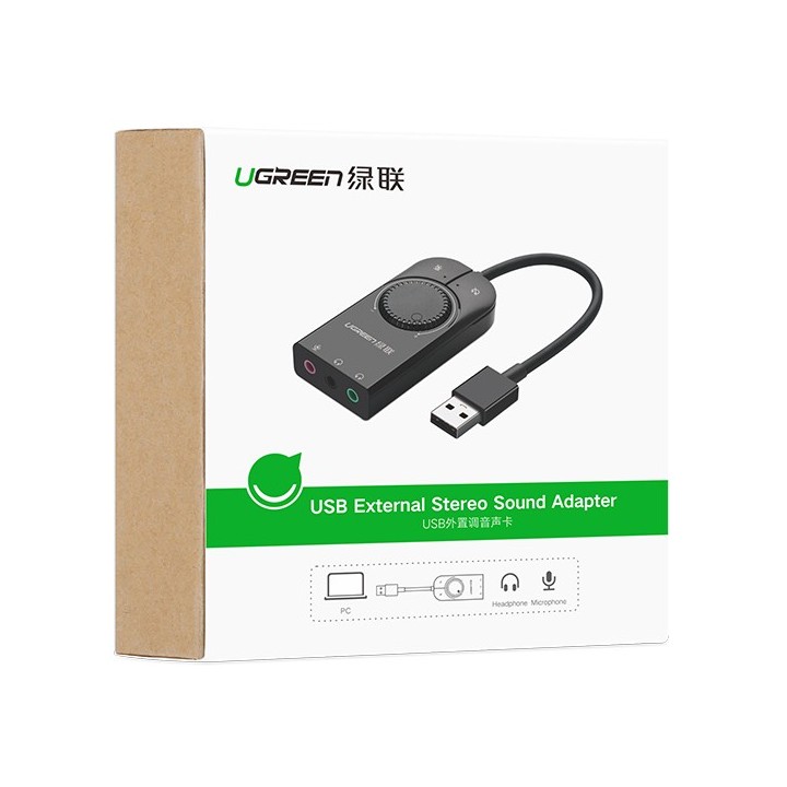 Внешняя звуковая карта USB Ugreen