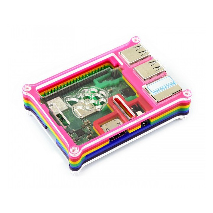 Корпус радужный RPi 3B+/3B/3B/B+