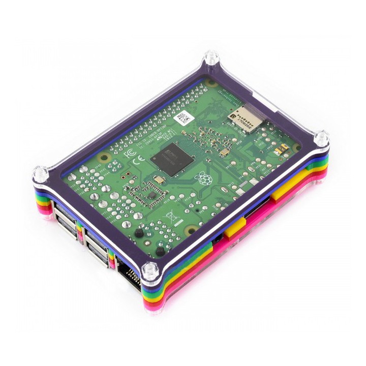 Корпус радужный RPi 3B+/3B/3B/B+