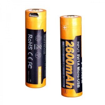 Аккумулятор 18650 Fenix 2600mAh с USB