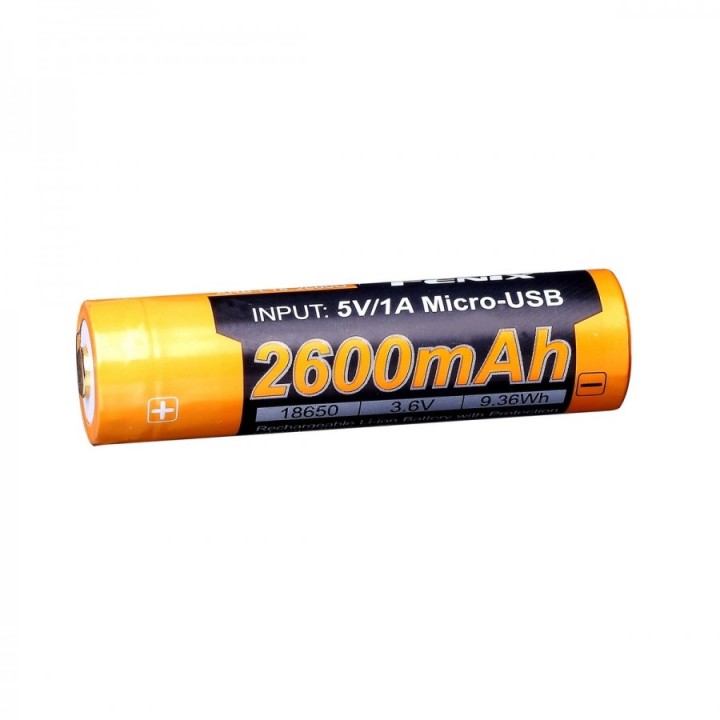 Аккумулятор 18650 Fenix 2600mAh с USB