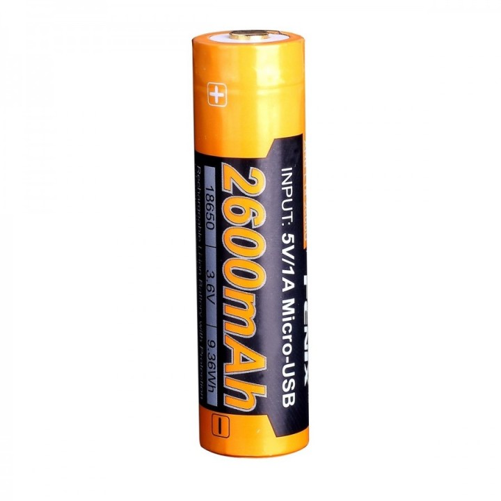 Аккумулятор 18650 Fenix 2600mAh с USB