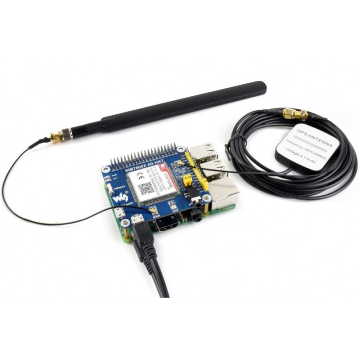 4G/3G/2G/GSM/GPRS/GNSS HAT для Raspberry Pi