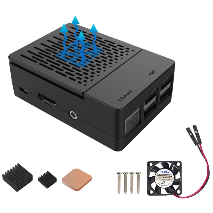 Корпус для Raspberry Pi с охлаждением 52pi
