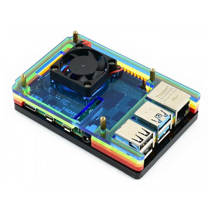 Цветной корпус с кулером для Raspberry Pi 4