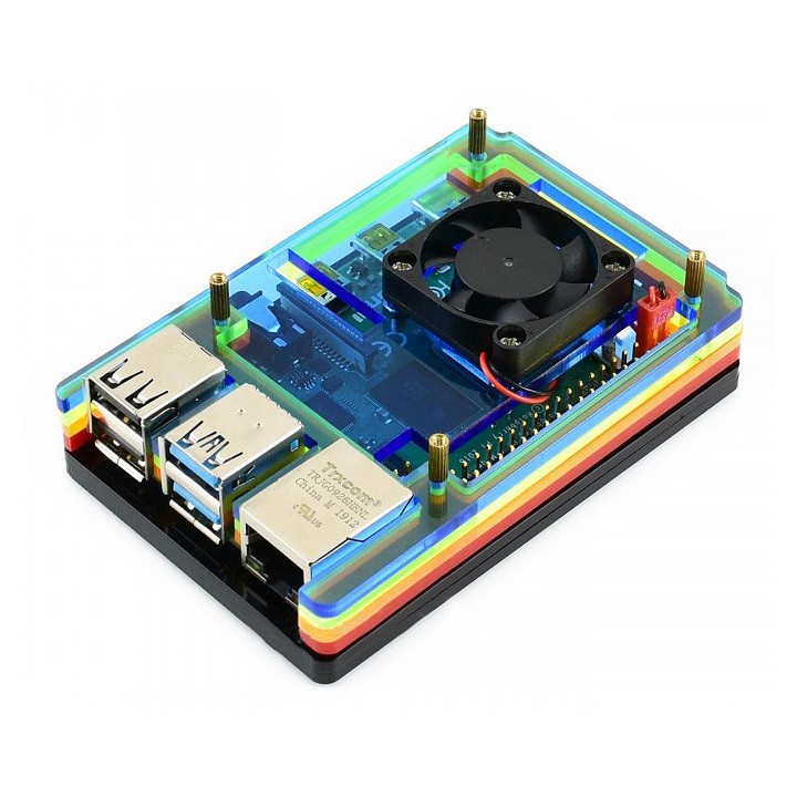 Цветной корпус с кулером для Raspberry Pi 4