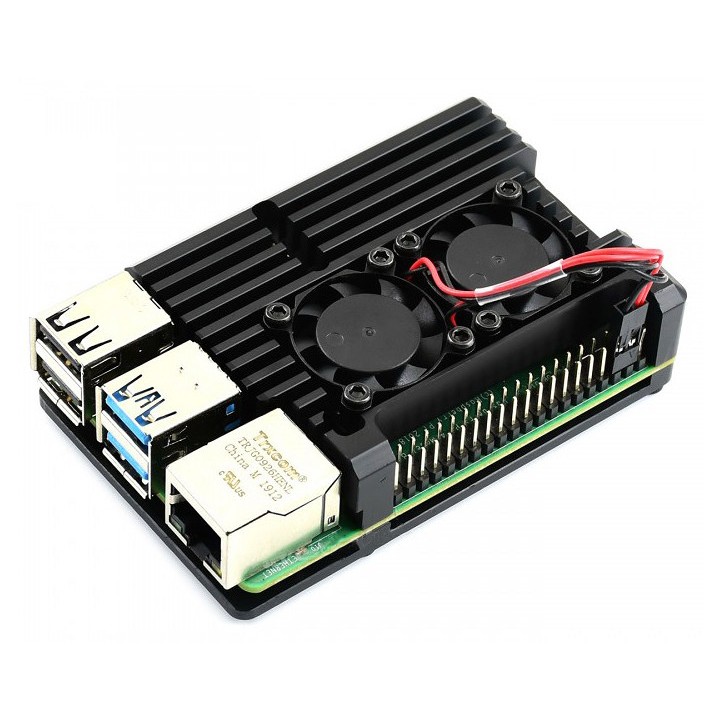 Алюминиевый корпус с кулером для Raspberry Pi 4