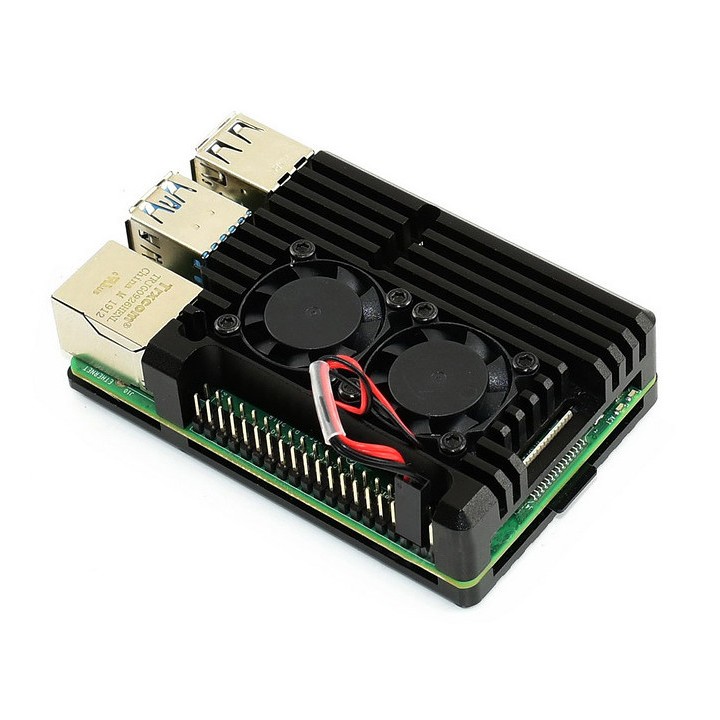 Алюминиевый корпус с кулером для Raspberry Pi 4