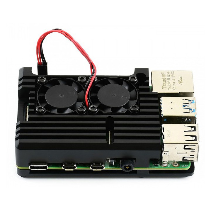 Алюминиевый корпус с кулером для Raspberry Pi 4