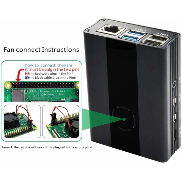 Металлический корпус для RPi 4 Eleduino black