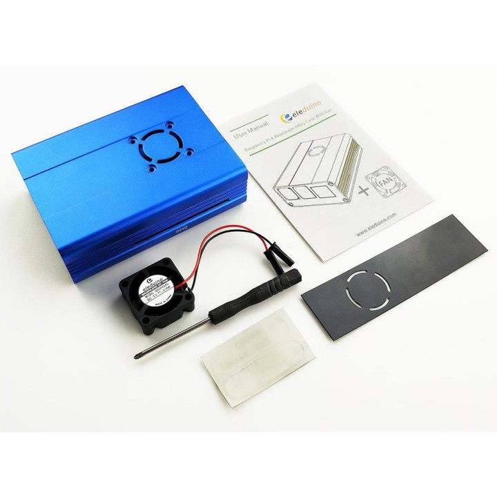 Металлический корпус для RPi 4 Eleduino blue
