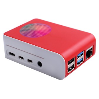 Корпус для RPi 4 с охлаждением (white+red)