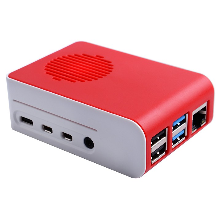 Корпус для RPi 4 с охлаждением (white+red)