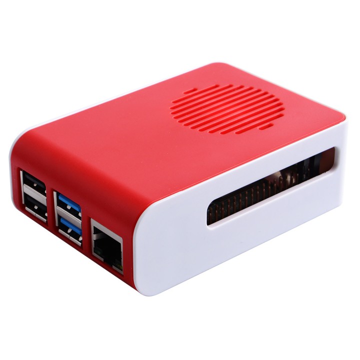 Корпус для RPi 4 с охлаждением (white+red)