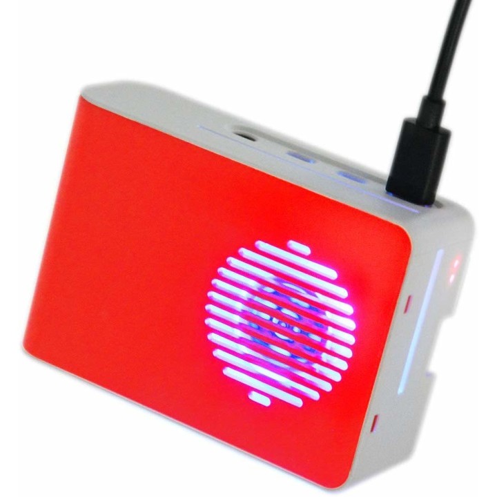 Корпус для RPi 4 с охлаждением (white+red)