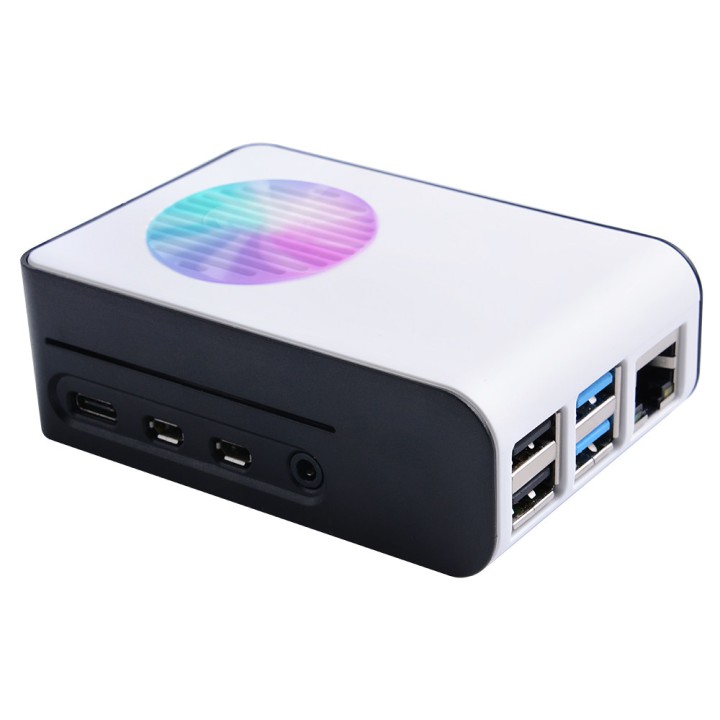 Корпус для RPi 4 с охлаждением (white+black)