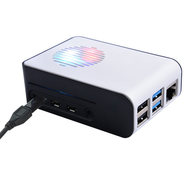 Корпус для RPi 4 с охлаждением (white+black)