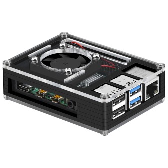 Ярусный корпус для RPi 4 с охлаждением 52pi