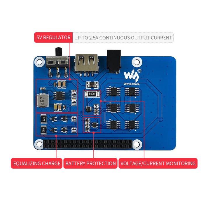 Плата расширения бесперебойного питания для Raspberry Pi