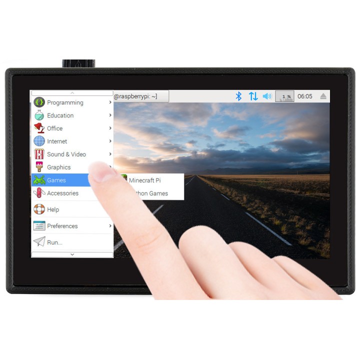 4.3' Дисплей сенсорный с корпусом WaveShare для Raspberry Pi