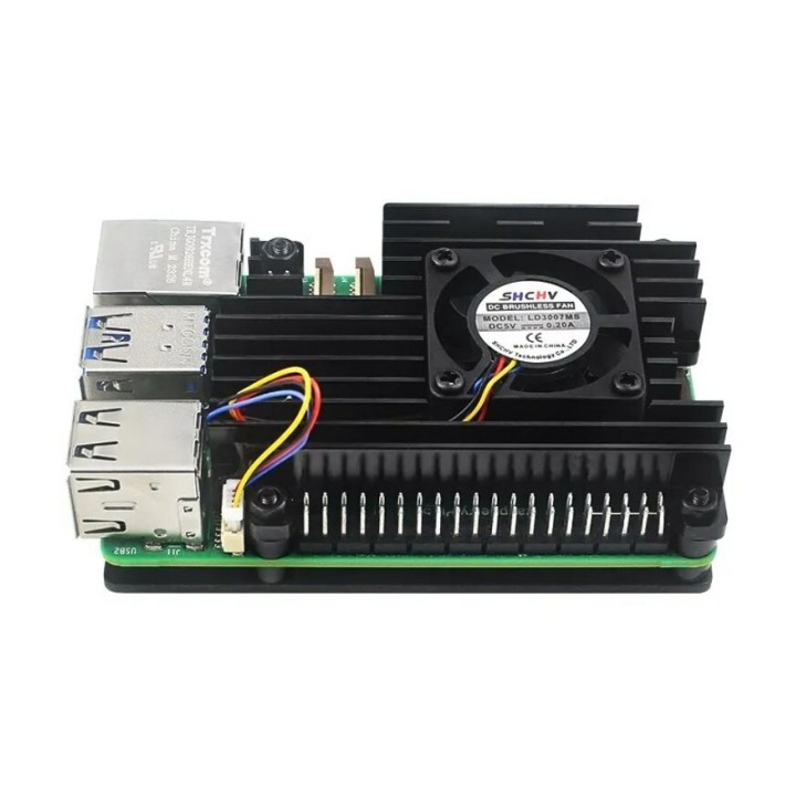 Алюмінієвий корпус з кулером  для Raspberry Pi 5
