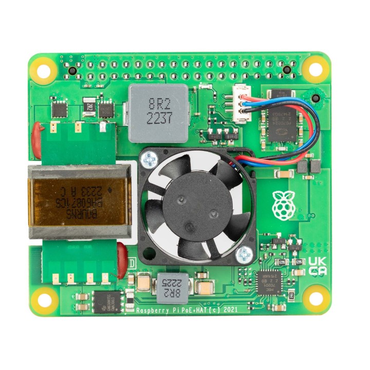 Raspberry Pi PoE+ HAT плата з вентилятором