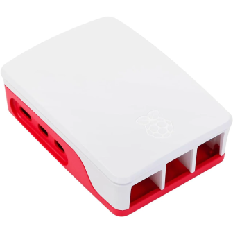 Офіційний корпус Raspberry Pi 5 SC1159 — червоно-білий корпус великим планом