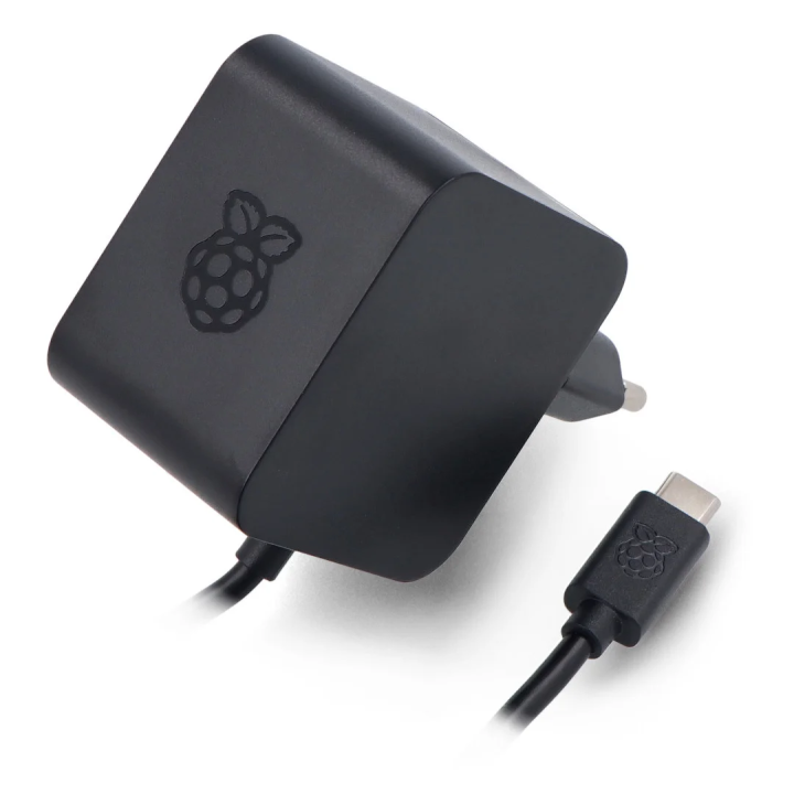 Офіційний блок живлення Raspberry Pi 5 27W USB-C, чорний