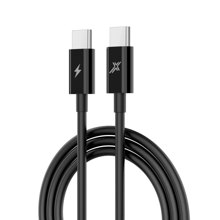 Кабель Grand-X CC-07B USB-C/USB-C 1 м, чорний