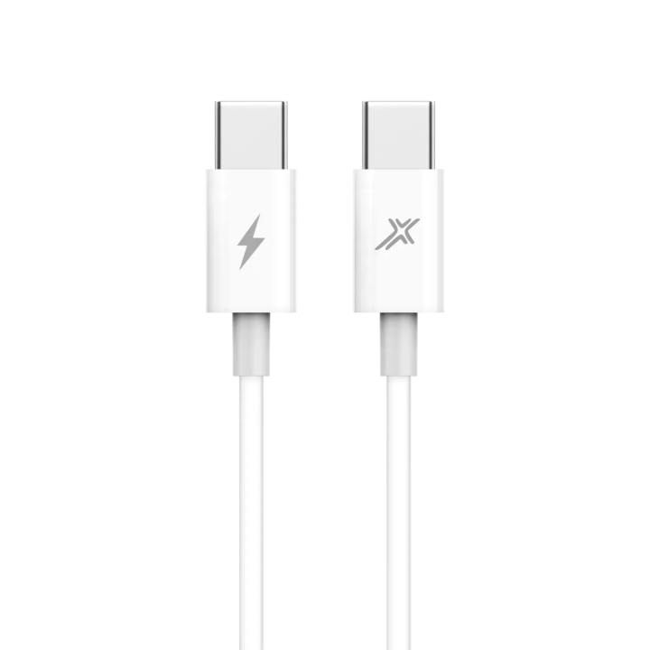 Конектори USB-C кабелю Grand-X CC-07, білий
